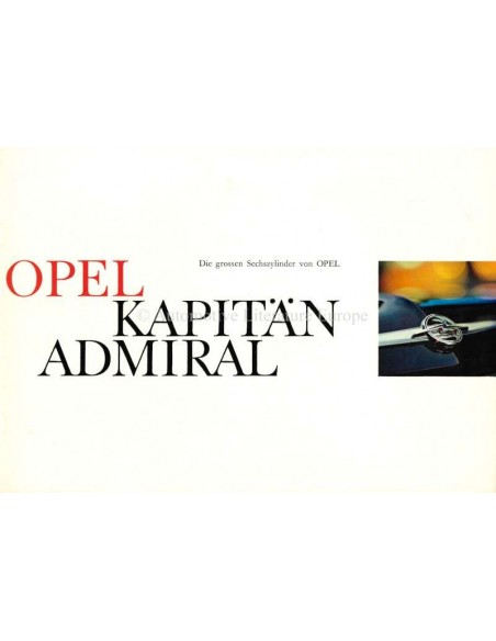 1967 OPEL KAPITÄN / ADMIRAL A PROSPEKT DEUTSCH