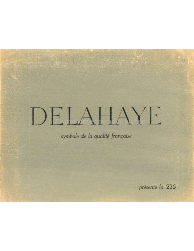 1951 DELAHAYE TYPE 235 BROCHURE FRANS
