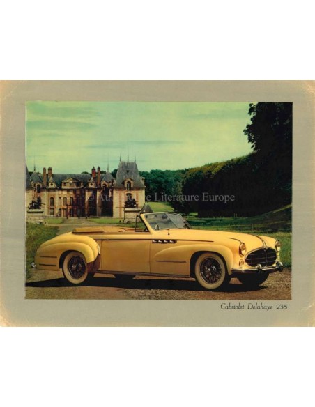 1951 DELAHAYE TYPE 235 BROCHURE FRANS
