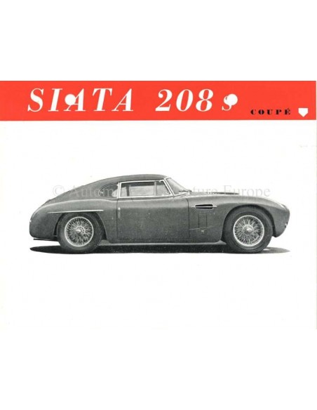 1953 SIATA 208 S PROSPEKT ENGLISCH