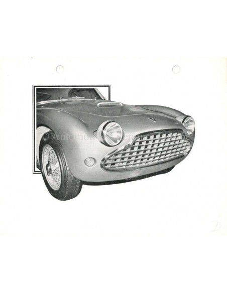 1953 SIATA 208 S BROCHURE ENGELS