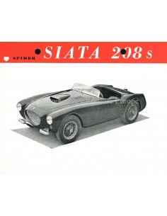 1953 SIATA 208 S BROCHURE ENGLISH