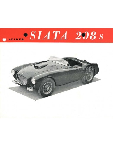 1953 SIATA 208 S BROCHURE ENGELS