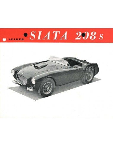 1953 SIATA 208 S BROCHURE ENGLISH