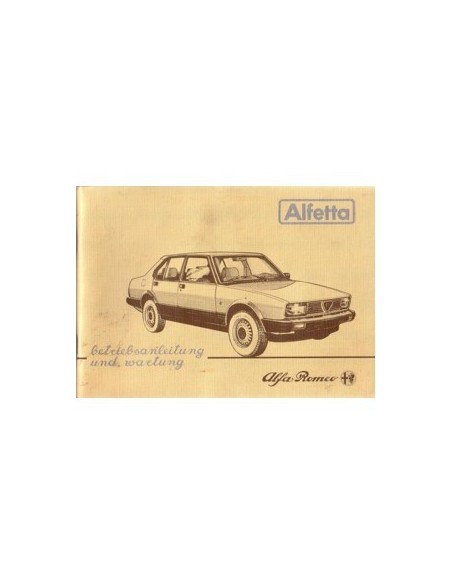 1983 ALFA ROMEO ALFETTA INSTRUCTIEBOEKJE DUITS