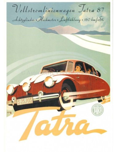 1947 TATRA 87 BROCHURE DUTCH