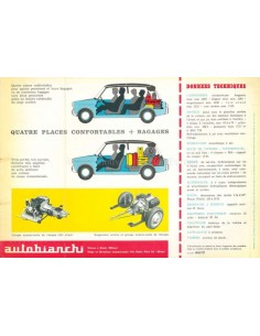 1960 AUTOBIANCHI BIANCHINA PANORAMICA PROSPEKT FRANZÖSISCH 2