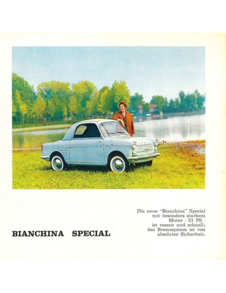 1961 AUTOBIANCHI BIANCHINA 110 DB / SPECIAL BROCHURE GERMAN