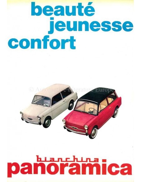 1965 AUTOBIANCHI BIANCHINA PANORAMICA BROCHURE FRANS