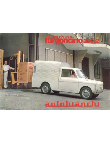 1965 AUTOBIANCHI BIANCHINA FURGONCINO LEAFLET ITALIAANS