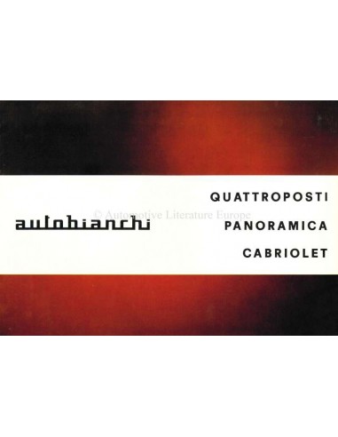 1966 AUTOBIANCHI QUATTROPOSTI / PANORAMICA / CABRIOLET BROCHURE DUTCH