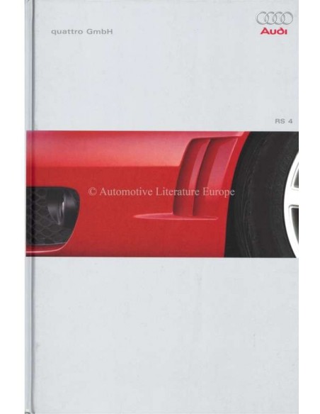2000 AUDI RS4 HARDCOVER BROCHURE DUITS