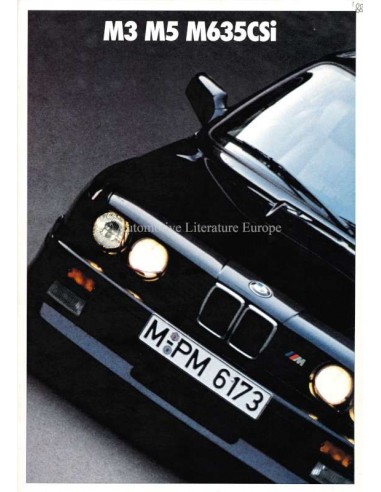 1987 BMW M3 M5 M635CSI BROCHURE ENGLISH