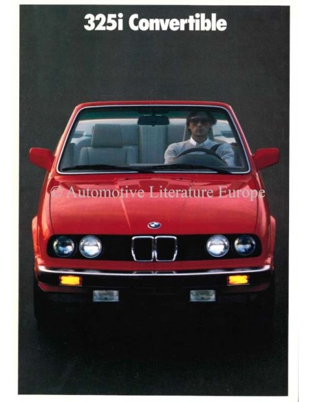 1989 BMW 3 SERIES CONVERTIBLE BROCHURE ENGLISH (US)
