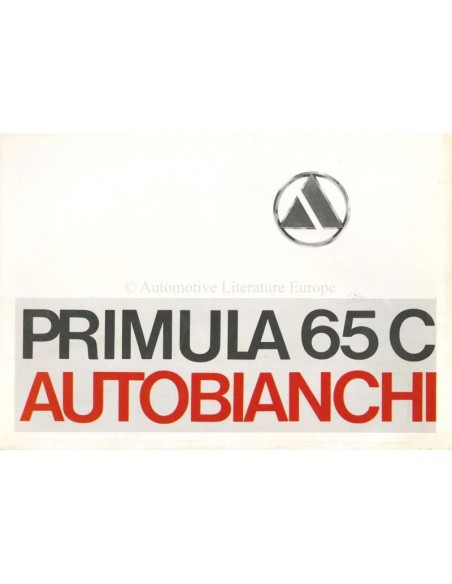 1970 AUTOBIANCHI PRIMULA 65 C BROCHURE NEDERLANDS