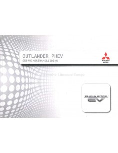 2016 MITSUBISHI OUTLANDER PHEV BETRIEBSANLEITUNG NIEDERLÄNDISCH