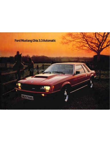 1980 FORD MUSTANG GHIA 3.3 AUTOMATIC BROCHURE ENGELS (US)