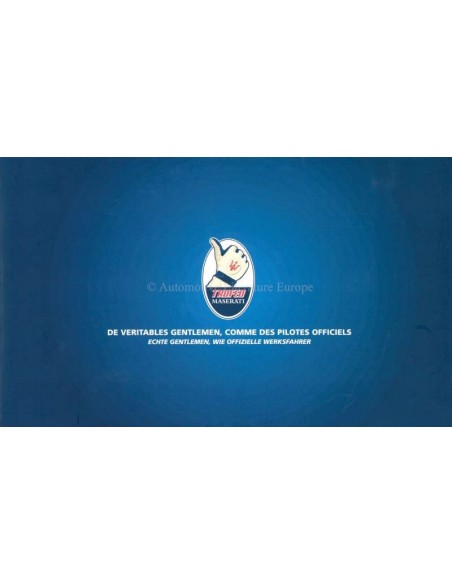 2003 MASERATI TROFEO BROCHURE DUITS / ITALIAANS