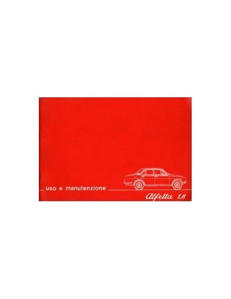 1976 ALFA ROMEO ALFETTA 1.8 INSTRUCTIEBOEKJE ITALIAANS