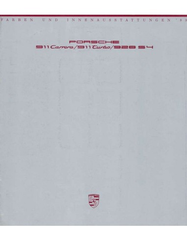1990 PORSCHE 911 / 928 COLOURS & INTERIOR BROCHURE GERMAN