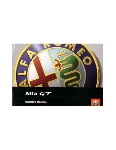 2003 ALFA ROMEO GT INSTRUCTIEBOEKJE ENGELS