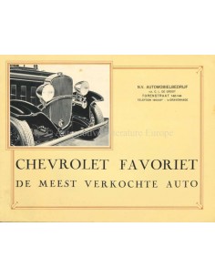 1932 CHEVROLET PROGRAMMA BROCHURE NEDERLANDS