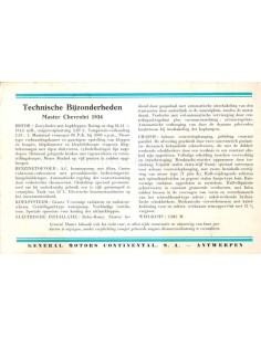 1934 CHEVROLET MASTER PROGRAMMA BROCHURE NEDERLANDS 2