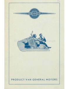 1936 CHEVROLET PREISLISTE NIEDERLANDISCH