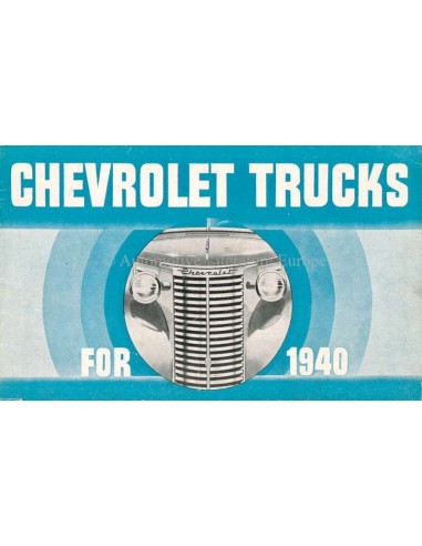 1940 CHEVROLET TRUCKS RANGE BROCHURE DUTCH