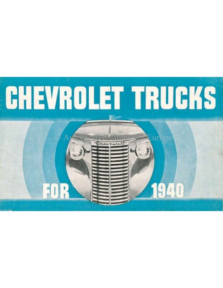 1940 CHEVROLET TRUCKS RANGE BROCHURE DUTCH