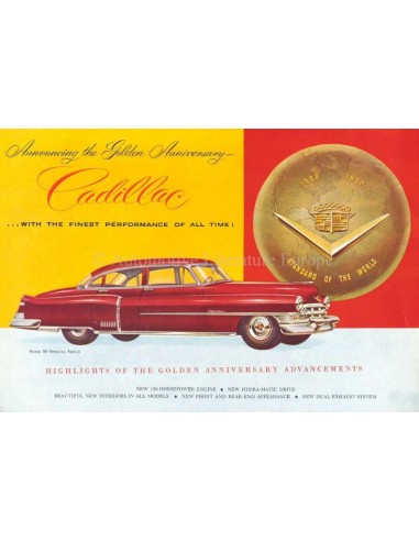 1952 CADILLAC SERIE 60 / 62 / 75 PROSPEKT NIEDERLANDISCH