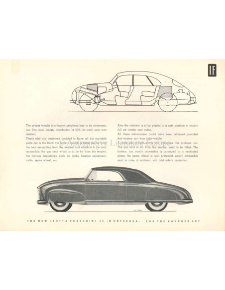 1947 ISOTTA FRASCHINI 8C MONTEROSA BROCHURE ENGELS