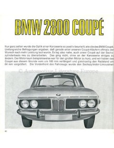 1968 BMW FASZINATION ZES-CYLINDER MODELLEN BROCHURE DUITS 2