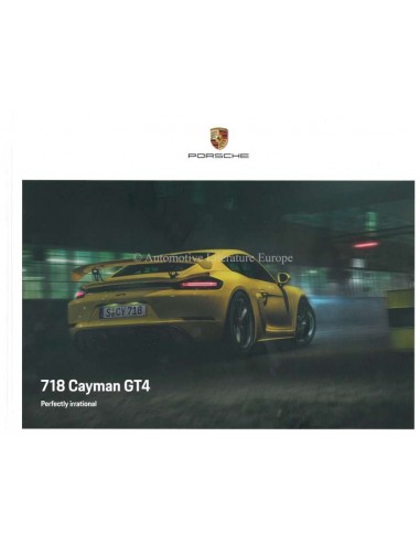 2020 PORSCHE 718 CAYMAN GT4 HARDCOVER BROCHURE ENGLISCH