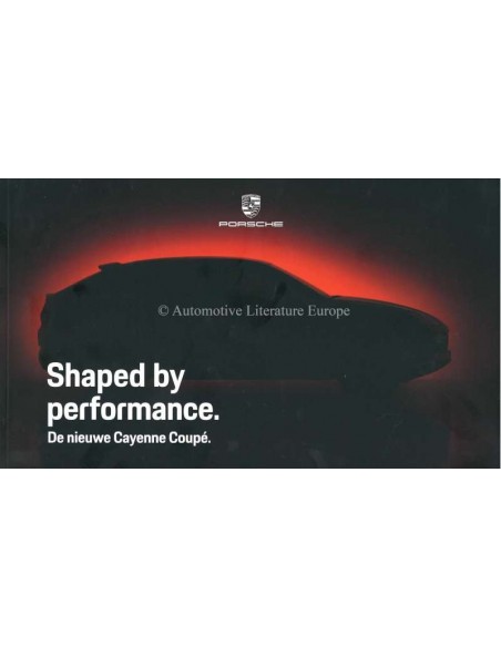 2019 PORSCHE CAYENNE COUPE BROCHURE NIEDERLÄNDISCH