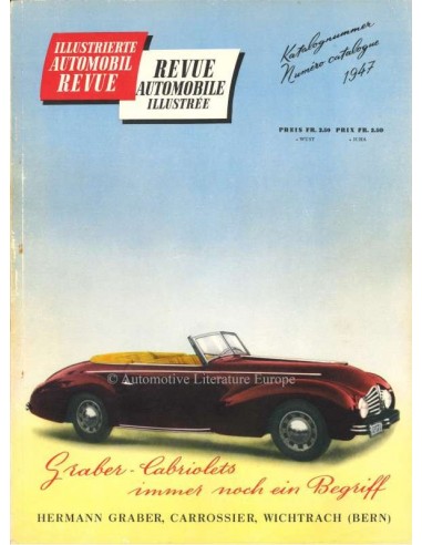 1947 AUTOMOBIL REVUE YEARBOOK GERMAN FRENCH