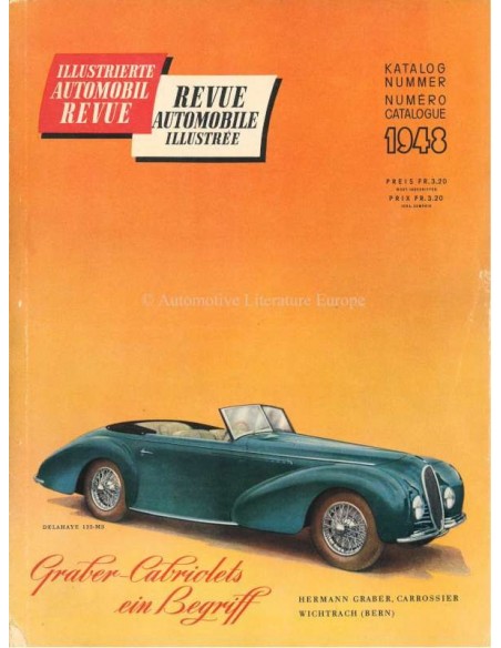 1948 AUTOMOBIL REVUE YEARBOOK GERMAN FRENCH