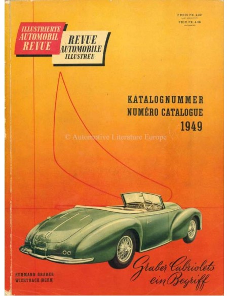 1949 AUTOMOBIL REVUE JAARBOEK DUITS FRANS