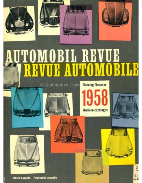 1958 AUTOMOBIL REVUE JAHRESKATALOG DEUTSCH FRANZÖSISCH