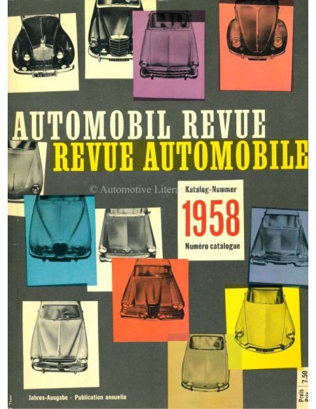 1958 AUTOMOBIL REVUE YEARBOOK GERMAN FRENCH