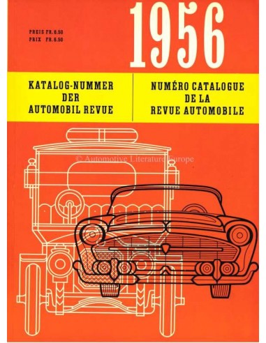 1956 AUTOMOBIL REVUE YEARBOOK GERMAN FRENCH