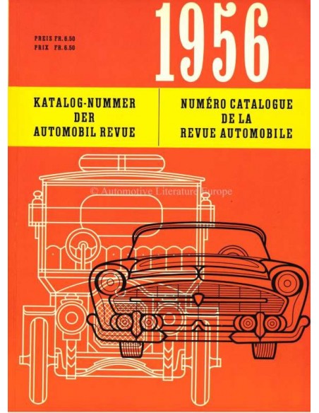 1956 AUTOMOBIL REVUE YEARBOOK GERMAN FRENCH