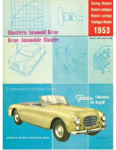 1953 AUTOMOBIL REVUE YEARBOOK GERMAN FRENCH
