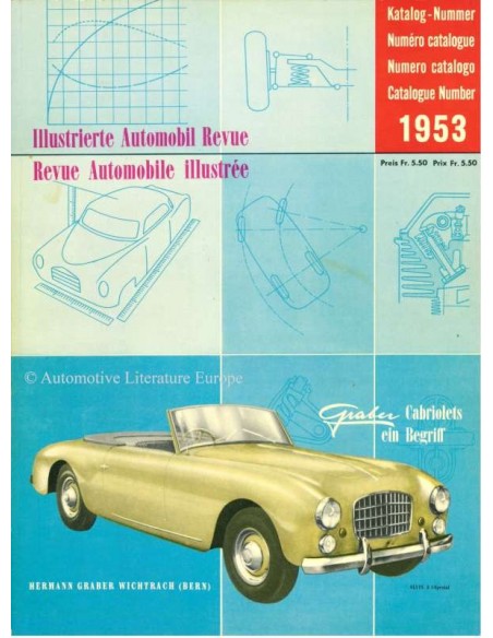 1953 AUTOMOBIL REVUE YEARBOOK GERMAN FRENCH