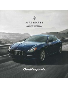 2019 MASERATI QUATTROPORTE CERTIFIED PRE-OWNED BROCHURE ENGELS
