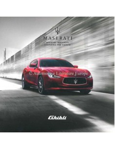 2019 MASERATI GHIBLI CERTIFIED PRE-OWNED BROCHURE ENGELS