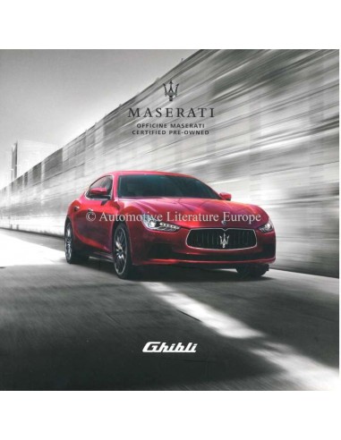 2019 MASERATI GHIBLI CERTIFIED PRE-OWNED BROCHURE ENGLISH