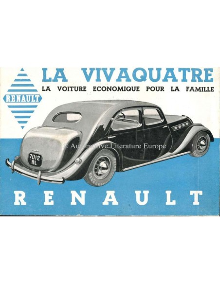 1936 RENAULT VIVAQUATRE BROCHURE FRANS