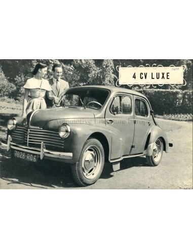 1950 RENAULT 4CV LUXE BROCHURE FRANS
