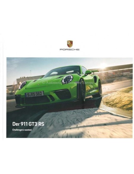 2020 PORSCHE 911 GT3 RS HARDBACK BROCHURE GERMAN